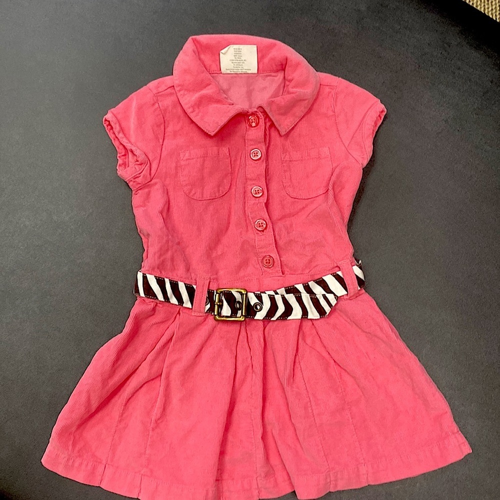 crazy eight 8 corduroy zebra girl dress sz 18-24 mo